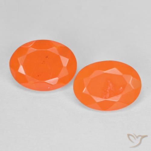 1.22ctw Naturel Orange moyen Opale de feu, ovale, Translucide