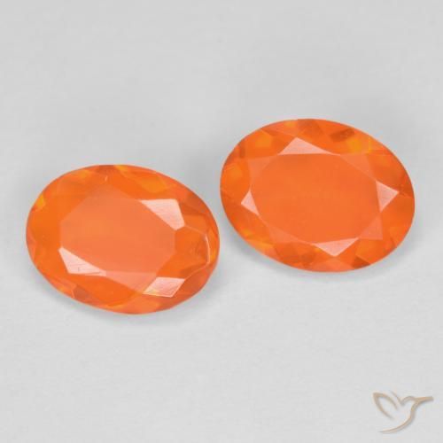 Achetez naturel 1,12ct orange opale de feu gems, coupe ovale, en provenance mexique chez gemselect. en stock, livraison internationale!
