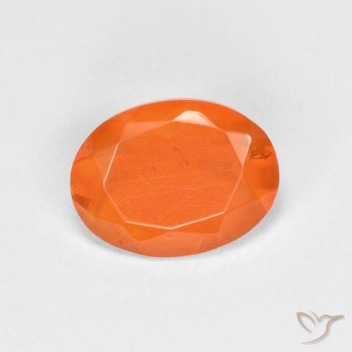 0.67ct Naturel Orange feu Opale de feu, ovale, Transparent