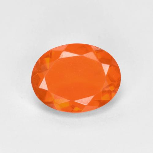 Opale de feu orange naturelle coupe ovale, 0,63 ct, transparent