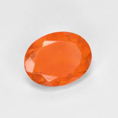 Opale de feu orange naturelle coupe ovale, 0,63 ct, transparent