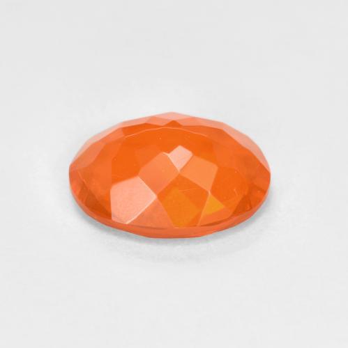 Opale de feu orange naturelle coupe ovale, 0,63 ct, transparent