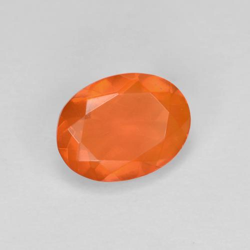Opale de feu orange naturelle coupe ovale, 0,67 ct, transparent