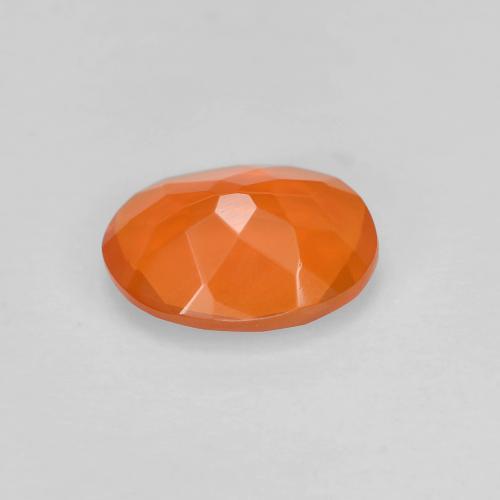 Opale de feu orange naturelle coupe ovale, 0,67 ct, transparent