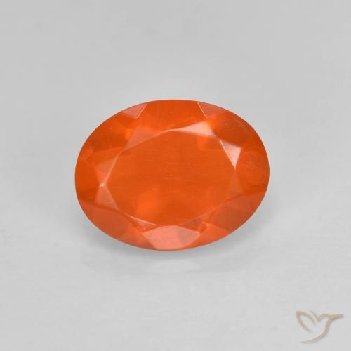 0.65ct Naturel Orange vif Opale de feu, ovale, Transparent