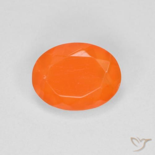 0.70ct Naturel Orange rougeâtre Opale de feu, ovale, Transparent