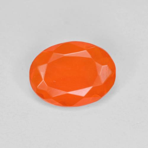 Opale de feu orange naturelle coupe ovale, 0,53 ct, transparent