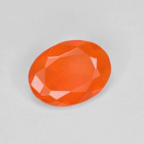 Opale de feu orange naturelle coupe ovale, 0,53 ct, transparent