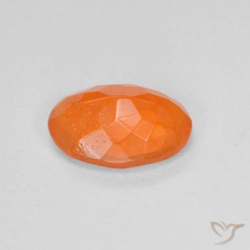 Opale de feu Orange moyen naturelle Coupe ovale, 0.60 ct, Transparent