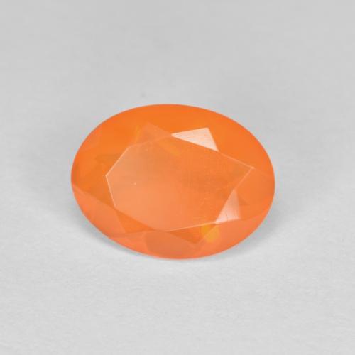 Opale de feu orange naturelle coupe ovale, 0,69 ct, transparent
