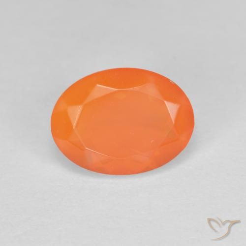 0.85ct Naturel Orange moyen Opale de feu, ovale, Transparent