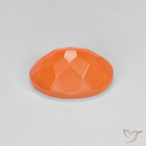 Opale de feu Orange moyen naturelle ovale, 0.85 ct, Transparent