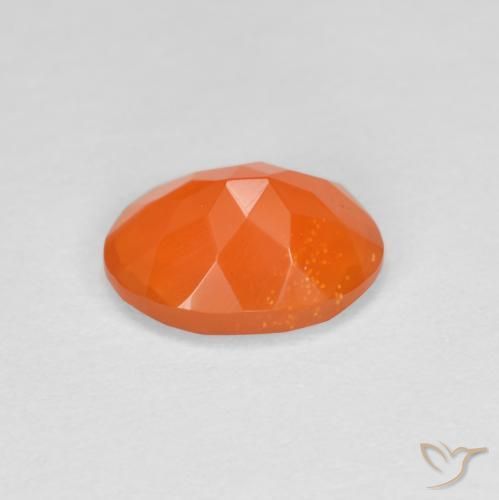 Opale de feu Orange intense naturelle ovale, 0.67 ct, Transparent
