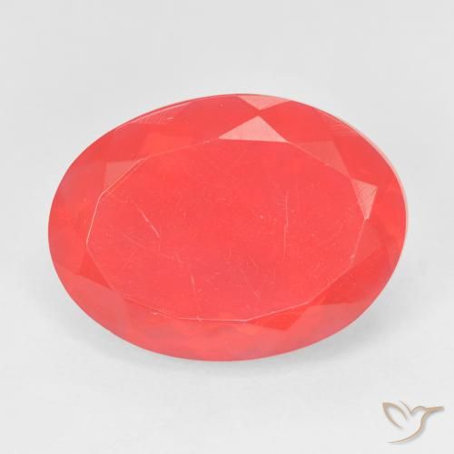 8.53ct Naturel Orange rouge intense Opale de feu, ovale, Transparent