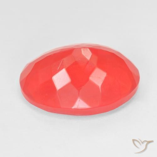 Opale de feu Orange rouge intense naturelle ovale, 8.53 ct, Transparent
