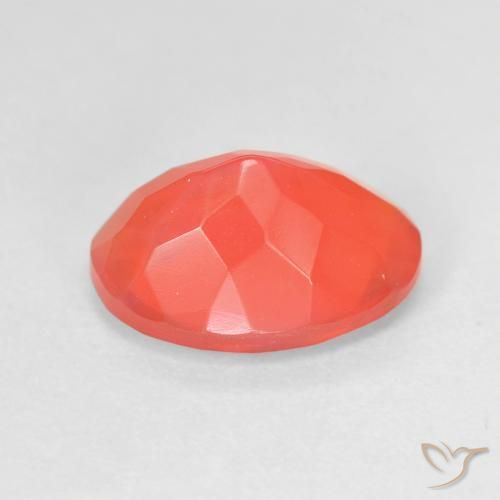 Opale de feu Rouge moyen naturelle ovale, 1.74 ct, Transparent