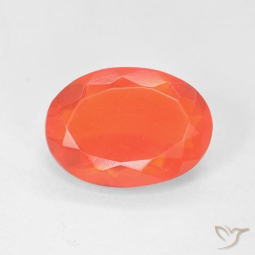 1.97ct Naturel Orange vif Opale de feu, ovale, Transparent
