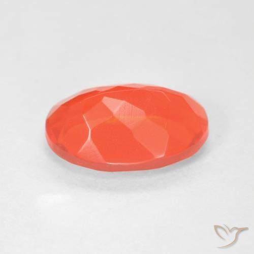 Opale de feu Orange vif naturelle ovale, 1.97 ct, Transparent