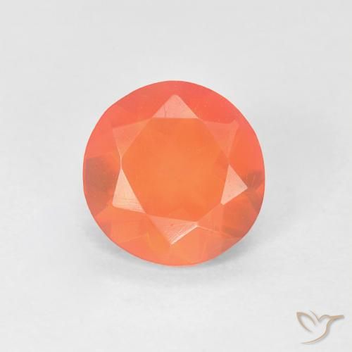 0.72ct Naturel Orange vif Opale de feu, Tour, Transparent