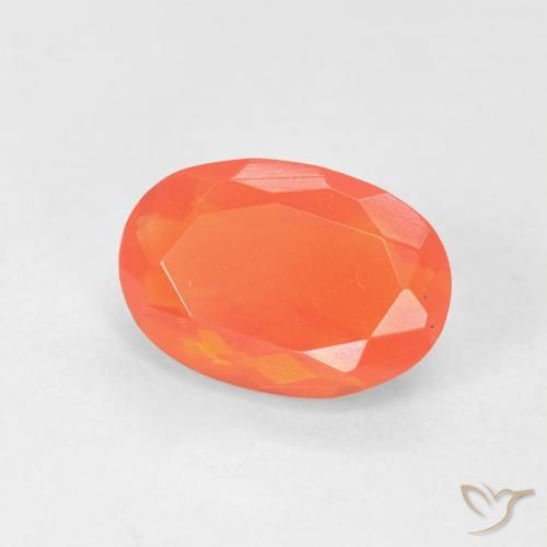 0.74ct Naturel Orange vif Opale de feu, ovale, Transparent