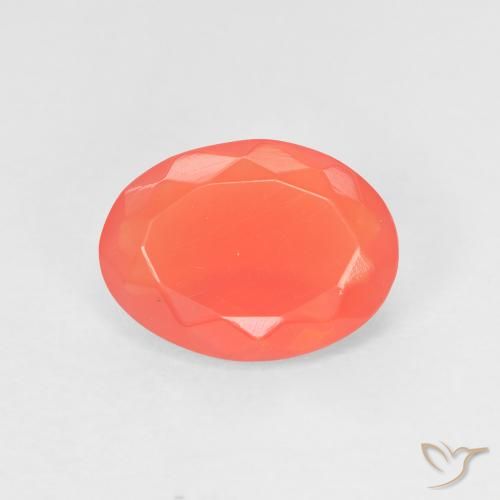 0.92ct Naturel Orange rouge intense Opale de feu, ovale, Transparent