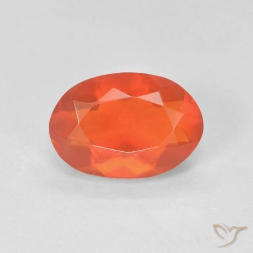 1.13ct Naturel Orange moyen Opale de feu, ovale, Transparent