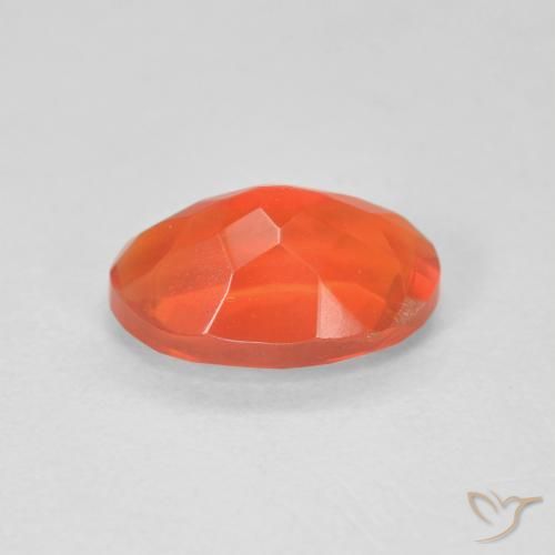 Opale de feu Orange moyen naturelle ovale, 1.13 ct, Transparent