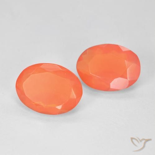 2.19ctw Naturel Orange vif Opale de feu, ovale, Transparent