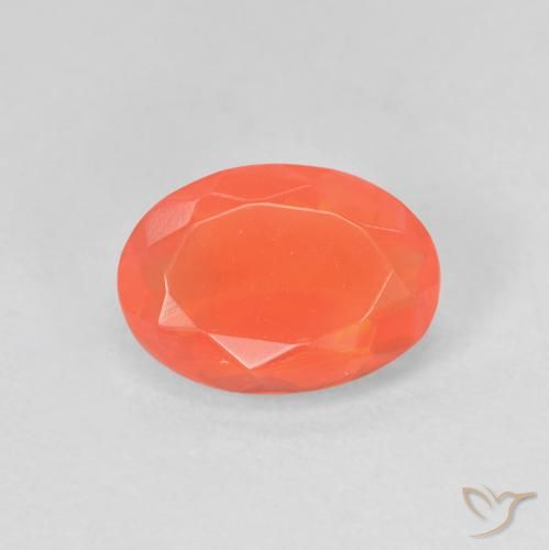 0.88ct Naturel Orange vif Opale de feu, ovale, Transparent
