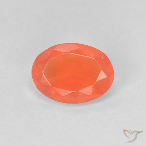 0.63ct Naturel Orange vif Opale de feu, ovale, Transparent
