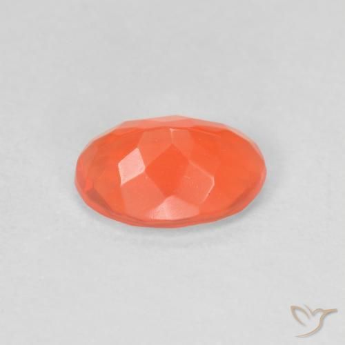 Opale de feu Orange vif naturelle ovale, 0.63 ct, Transparent