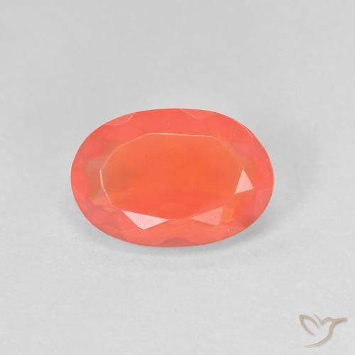 1.03ct Naturel Orange vif Opale de feu, ovale, Transparent