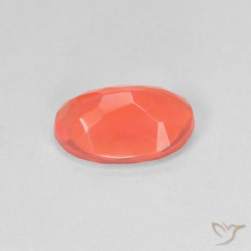 Opale de feu Orange vif naturelle ovale, 1.03 ct, Transparent