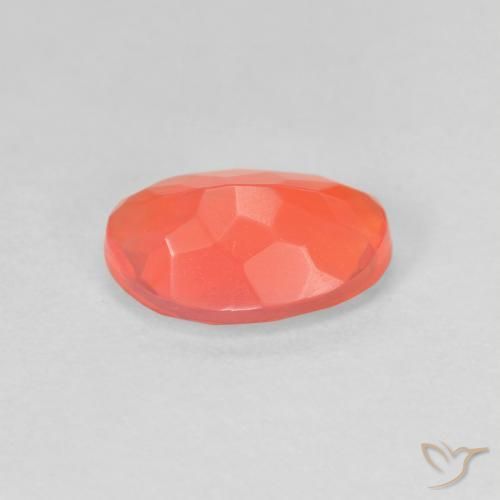Opale de feu Orange vif naturelle ovale, 1.02 ct, Transparent