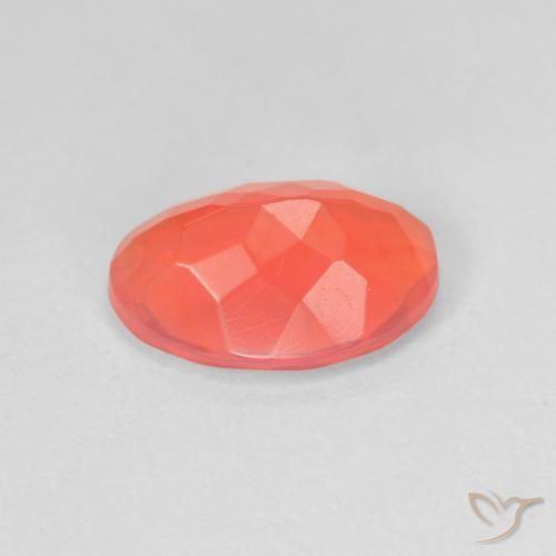 Opale de feu Orange vif naturelle ovale, 1.58 ct, Transparent