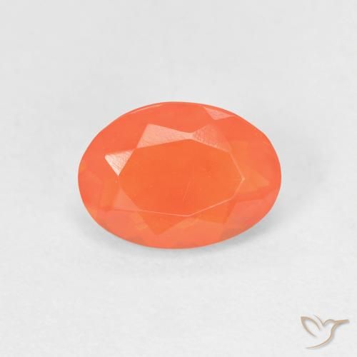 0.66ct Naturel Orange vif Opale de feu, ovale, Transparent
