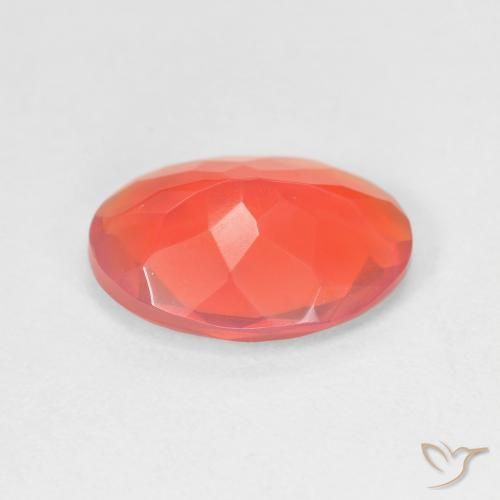 Opale de feu orange naturelle coupe ovale, 1,73 ct, transparent