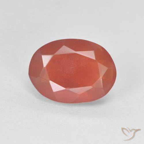 1.78ct Naturel Orange rougeâtre Opale de feu, ovale, Transparent