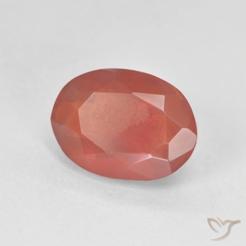 Opale de feu Orange rougeâtre naturelle ovale, 1.78 ct, Transparent