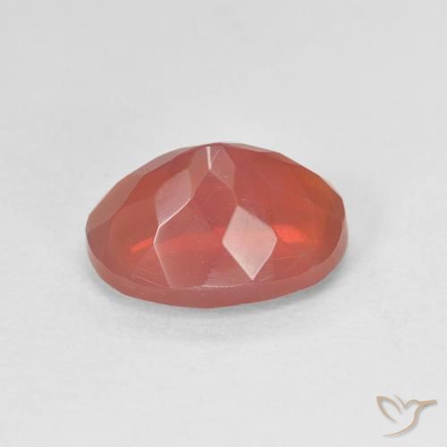Opale de feu Orange rougeâtre naturelle ovale, 1.78 ct, Transparent