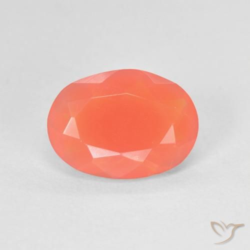 1.17ct Naturel Orange vif Opale de feu, ovale, Transparent