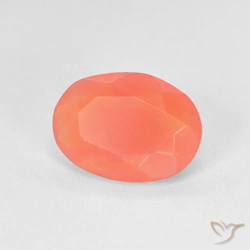 Opale de feu Orange vif naturelle ovale, 1.17 ct, Transparent
