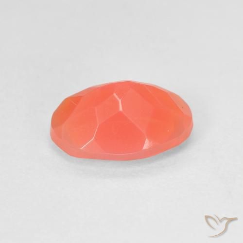 Opale de feu Orange vif naturelle ovale, 1.17 ct, Transparent