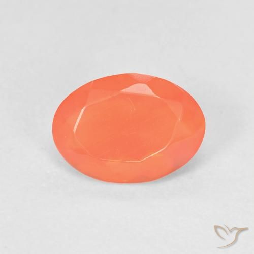 0.55ct Naturel Orange vif Opale de feu, ovale, Transparent