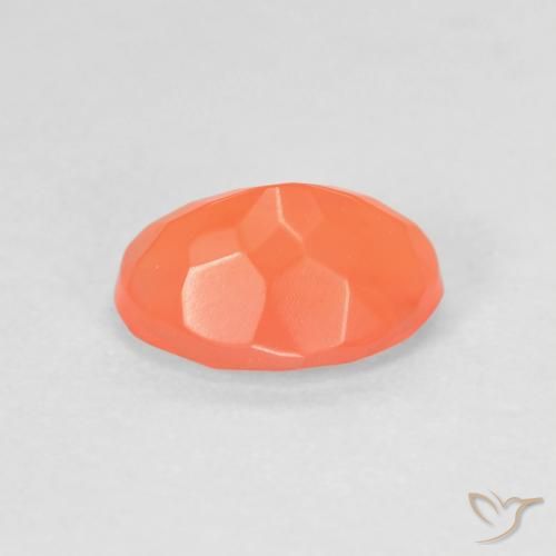 Opale de feu Orange vif naturelle ovale, 0.55 ct, Transparent