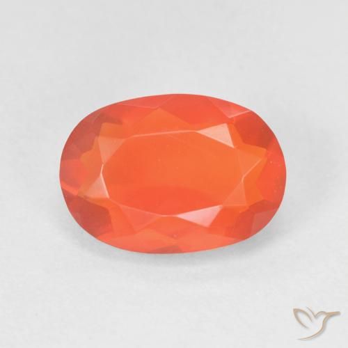 1.47ct Naturel Orange feu Opale de feu, ovale, Transparent