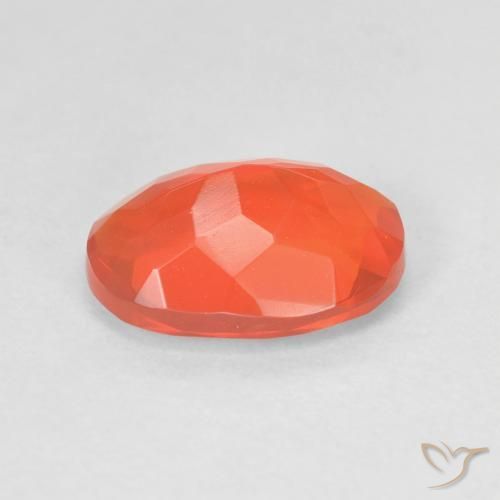 Opale de feu Orange feu naturelle ovale, 1.47 ct, Transparent