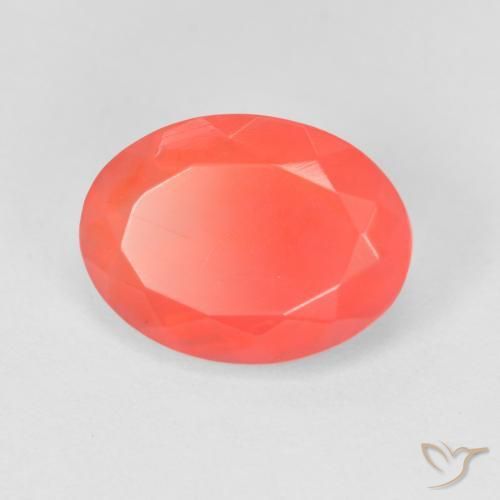Opale de feu Rouge moyen naturelle ovale, 1.93 ct, Transparent