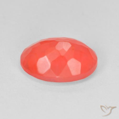 Opale de feu Rouge moyen naturelle ovale, 1.93 ct, Transparent