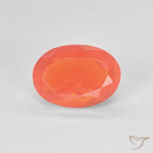 0.88ct Naturel Orange intense Opale de feu, ovale, Transparent
